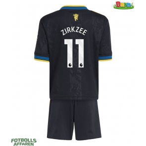 Manchester United Joshua Zirkzee #11 Tredjeställ Barn 2025-26 Kortärmad (+ Korta byxor)